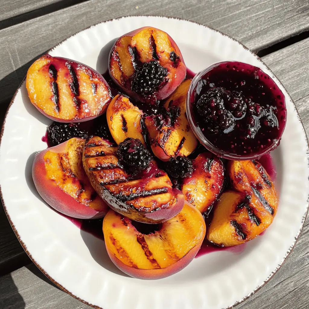 Elevate your summer gatherings with these Grilled Peaches drizzled in luscious Blackberry Sauce! This simple yet elegant recipe is perfect for barbecues or a light dessert. The warm, juicy peaches paired with the tart sweetness of blackberries create a delightful combination. Don’t forget to save this recipe for your next outdoor feast!