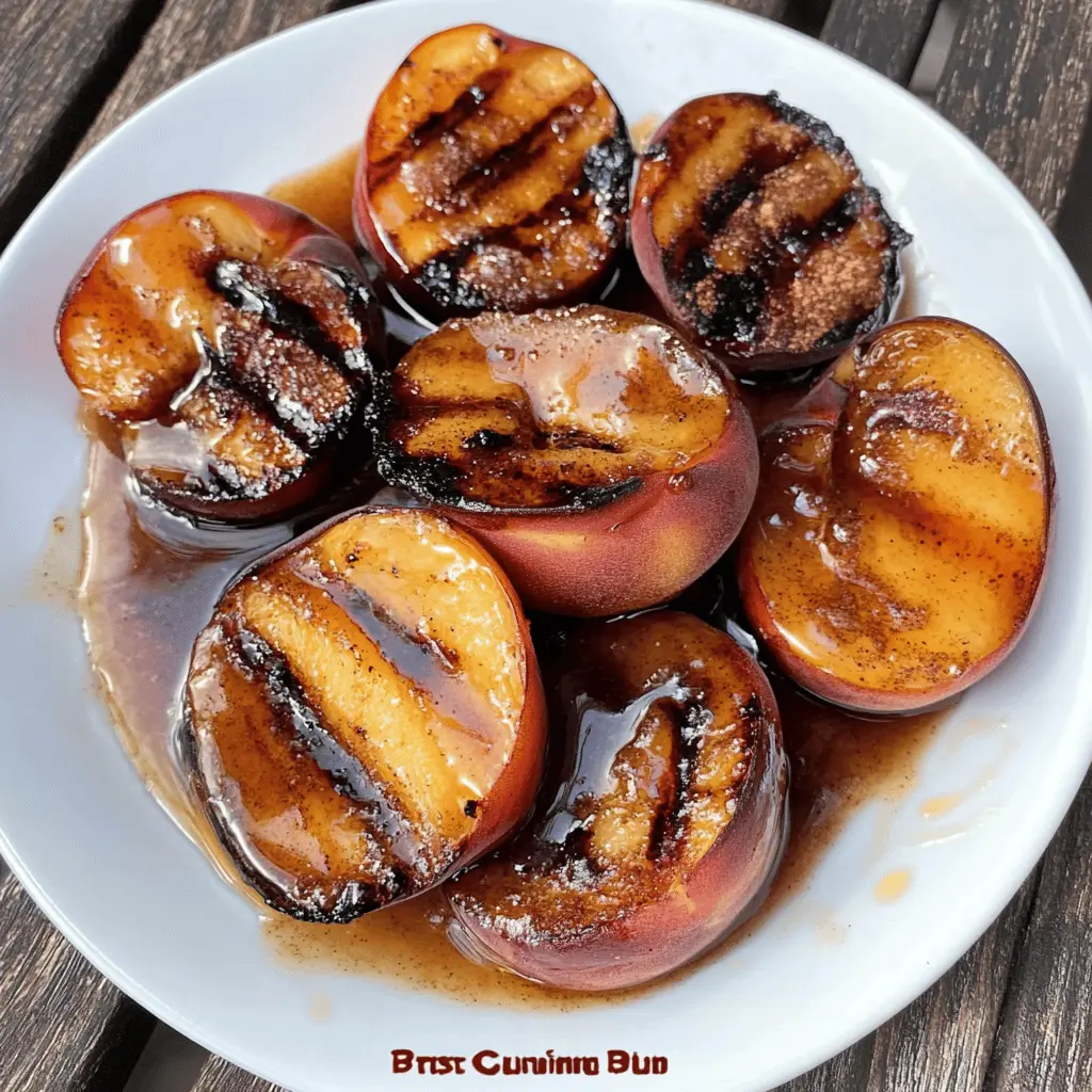 Sweet, warm grilled peaches drizzled with a cinnamon honey sauce create the perfect summer treat! These juicy fruits caramelize over the grill, enhancing their sweetness, while the cinnamon honey adds a delightful twist. Great for picnics, barbecues, or a simple dessert at home. Save this recipe for your next gathering—your friends and family will love it!