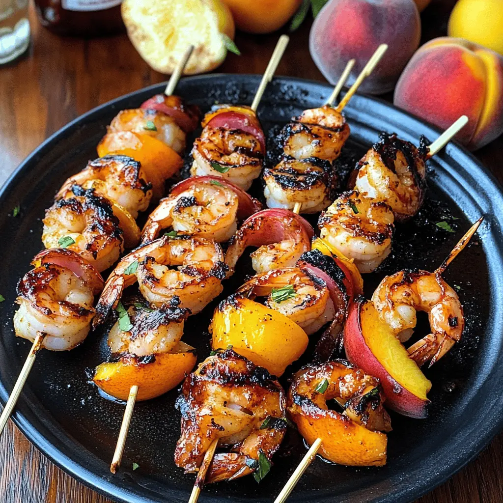 Fire up the grill for these delicious Grilled Shrimp and Peach Kabobs! Bursting with sweet peaches and tender shrimp, this recipe brings the perfect summer flavor combination. Easy to make and great for barbecues or family gatherings. Save this recipe for a delightful dish that everyone will love! 🍑🍤🌞