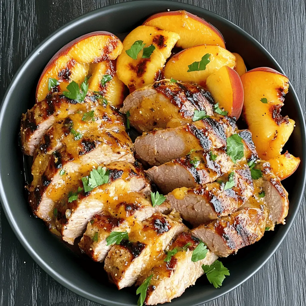 Fire up the grill for this mouthwatering Peach Grilled Pork Tenderloin! Tender pork marinated in a sweet and tangy peach glaze brings a burst of flavor to your summer gatherings. Perfect for family dinners or BBQs, this dish is sure to impress. Don’t forget to save this recipe for your next cookout!