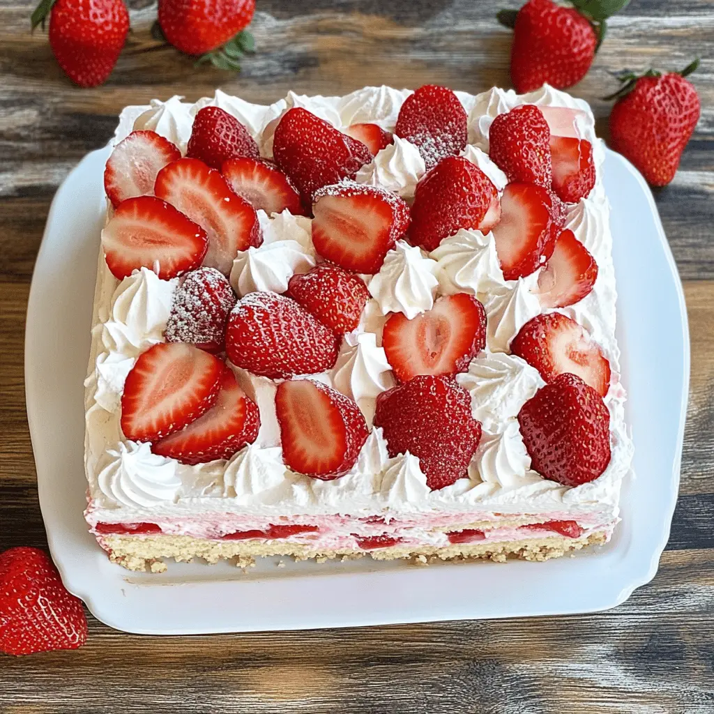 Beat the heat with this delightful No-Bake Strawberry Icebox Cake! Layered with fresh strawberries and creamy whipped filling, it's a light and refreshing treat perfect for any occasion. The best part? It's simple to make and requires no baking! Save this recipe now for your next summer gathering, picnic, or family dessert night. You’ll love every bite!