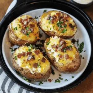 Treat yourself to the ultimate steakhouse baked potatoes, perfectly fluffy on the inside and crispy on the outside! Made with just a few simple ingredients, these potatoes are a delicious side that pairs beautifully with any main course. Save this recipe for your next dinner party or cozy family meal!