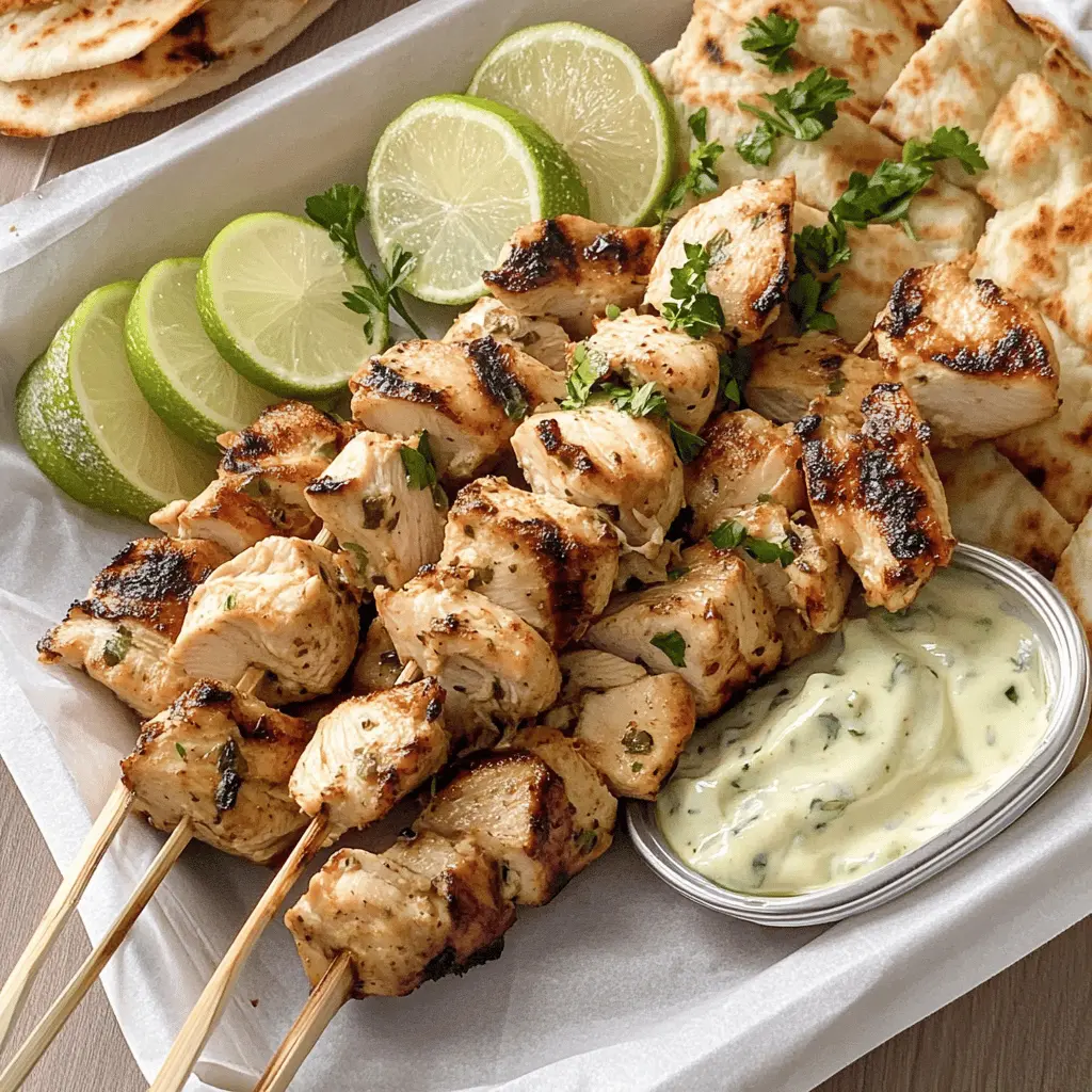 Get ready to enjoy a taste of Greece with this easy Chicken Souvlaki recipe! Tender marinated chicken skewers, bursting with fresh flavors, are perfect for grilling or baking. Serve with warm pita and creamy tzatziki for a delicious meal any day of the week. Save this recipe for your next cookout or family dinner!