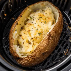 Transform your dinner with these Crispy Air Fryer Baked Potatoes! Perfectly fluffy inside and wonderfully crunchy outside, they are the ideal side dish for any meal. With just a few simple ingredients and a short cooking time, you'll have a deliciously satisfying potato ready to top with your favorite fixings. Save this pin for your next cookout or family dinner!