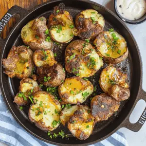 Get ready to enjoy these simple and delicious Blackstone smashed potatoes! Perfectly crispy on the outside and soft on the inside, they’re seasoned to perfection for a flavorful side dish. Ideal for barbecue gatherings or weeknight dinners, save this recipe to impress your family and friends! You won’t want to miss out on these tasty bites!