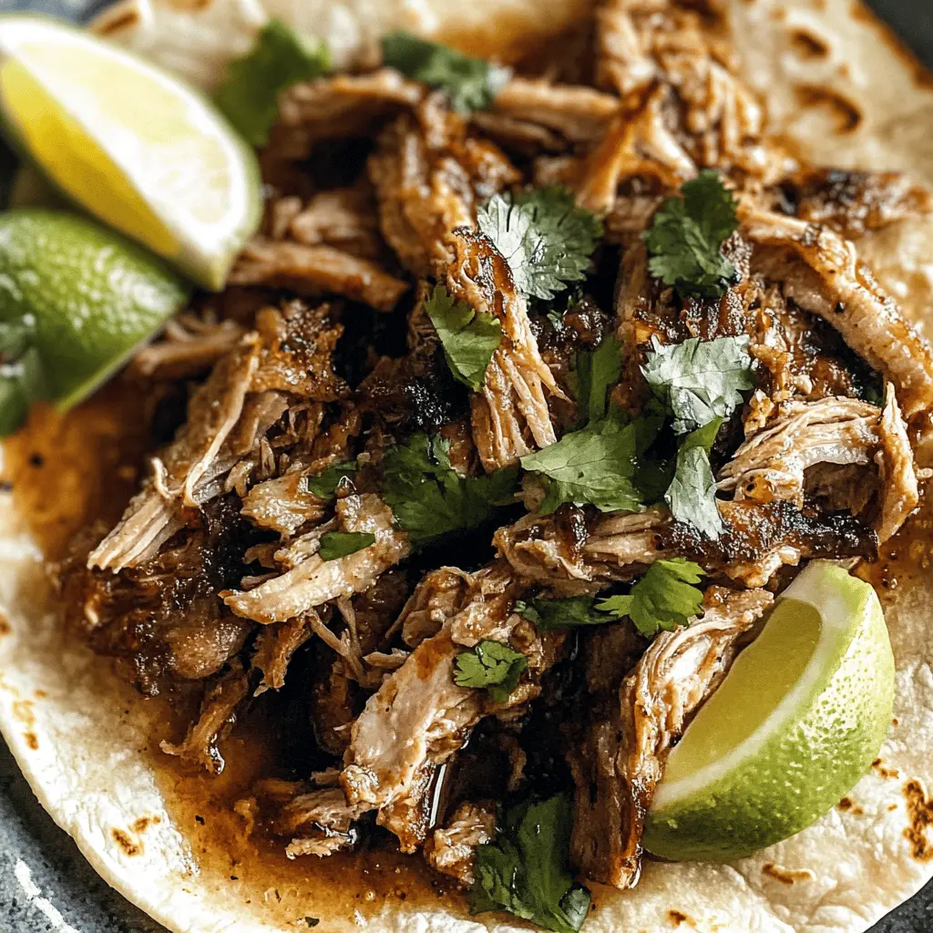 This easy Crockpot Pork Carnitas recipe is your ticket to delicious, flavorful tacos with minimal effort! Made with tender pork, zesty citrus, and aromatic spices, this dish is perfect for a busy weeknight or your next gathering. Save this pin for a simple yet satisfying meal that everyone will love! Ideal for tacos, burritos, or simply served with rice. Enjoy the slow-cooked goodness!