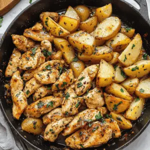 Looking for a simple yet delicious meal? This Garlic Butter Chicken and Potatoes Skillet is packed with flavor! Juicy chicken paired with buttery, garlic-infused potatoes makes for a comforting dinner that's ready in just one pan. Perfect for busy weeknights or cozy gatherings. Save this recipe for your next family feast!