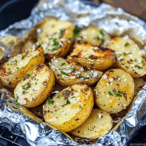 Get ready for a simple side dish that bursts with flavor! These Garlic Herb Grilled Potatoes in foil are packed with fresh herbs and a touch of garlic, making them a perfect addition to any barbecue or family dinner. Easy to prepare and mess-free, they're a must-save for your next cookout. Enjoy these delicious potatoes any time you want a tasty twist!