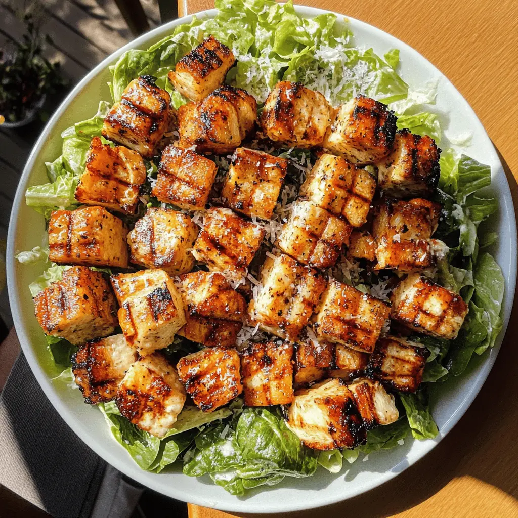 Fire up your grill for a fresh twist on a classic! This Grilled Caesar Salad is filled with smoky romaine, charred vegetables, and crisp croutons, all drizzled with creamy Caesar dressing. Perfect for summer barbecues or a light weeknight dinner, this dish is sure to impress! Save this pin for your next outdoor gathering!