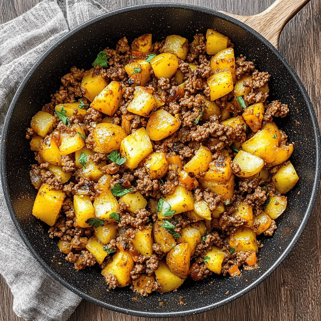 If you're looking for a comforting meal that the whole family will love, try this Ground Beef and Potatoes dish! Simple to make, it features savory ground beef mixed with tender potatoes and spices for a satisfying dinner. Perfect for busy weeknights or cozy weekends, save this recipe to bring cozy flavors to your table!