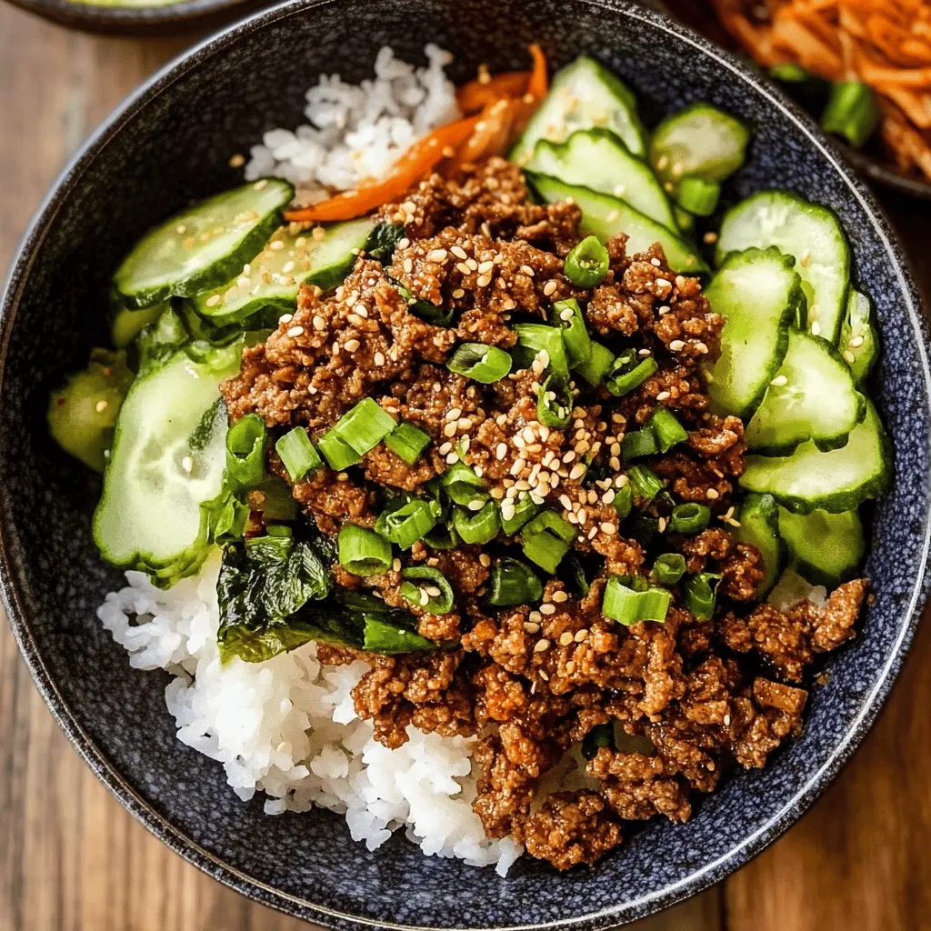 Transform your weeknight dinners with this easy Ground Beef Bulgogi! Bursting with flavors from soy sauce, garlic, and sesame, this dish pairs perfectly with rice or wrapped in lettuce. It's quick to make and sure to impress your family or guests. Save this recipe and bring a taste of Korea to your kitchen tonight! Perfect for a cozy weeknight or special occasion.