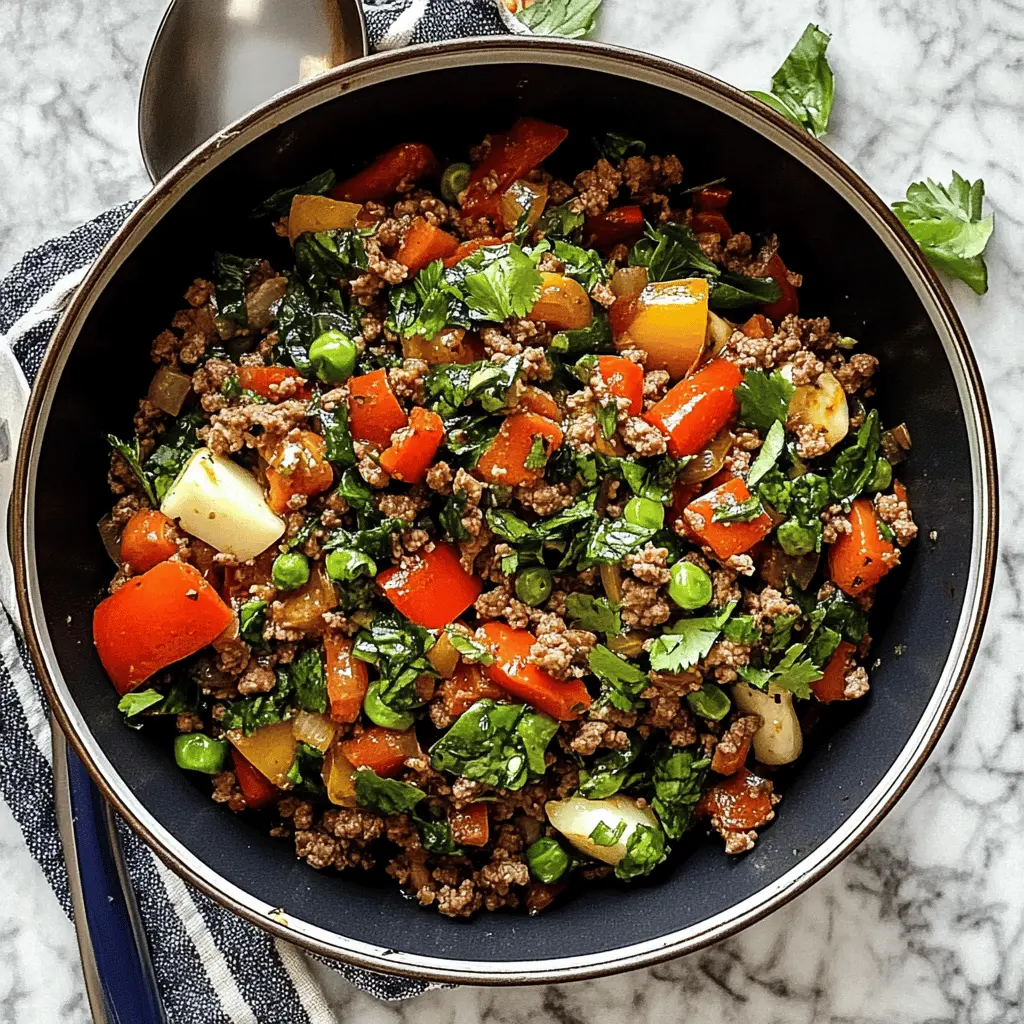 Enjoy a quick and flavorful Mediterranean Ground Beef Stir Fry that brings the taste of the Mediterranean right to your kitchen! This dish is packed with seasoned ground beef, colorful bell peppers, and tasty herbs, offering a delightful blend of flavors. Perfect for a busy weeknight or a casual dinner with friends, be sure to save this recipe for a delicious twist on stir fry!