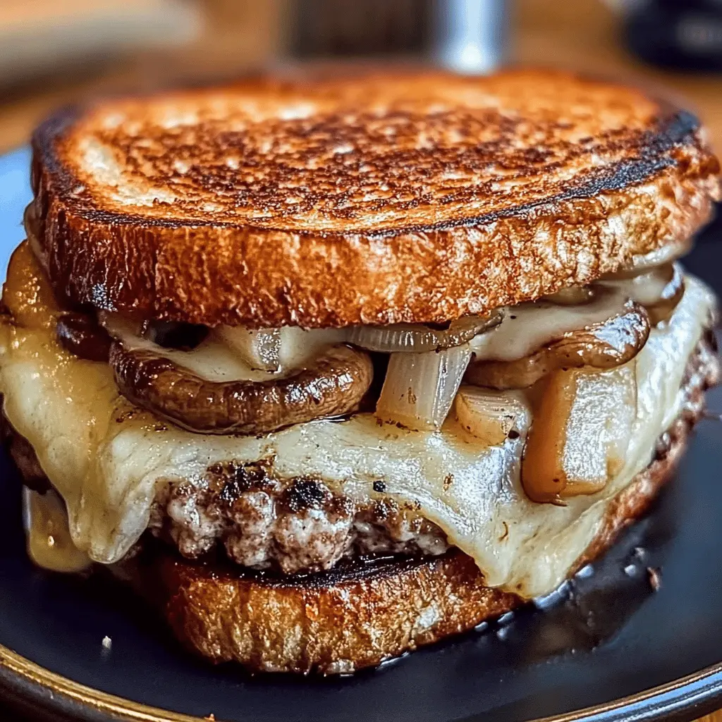 Looking for a comforting meal that’s sure to please? This Mushroom Swiss Patty Melt blends juicy beef patties with melty Swiss cheese, earthy mushrooms, and buttery toasted bread. Perfect for a cozy dinner or a weekend treat! Save this recipe and impress your family or friends with this delightful classic. Enjoy it with a side of fries or a fresh salad!