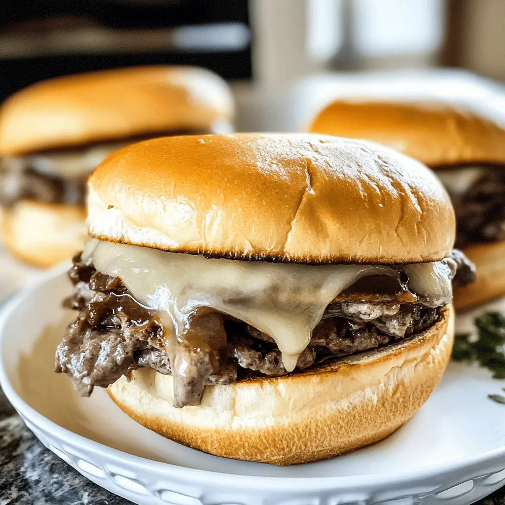 Get ready for a comforting meal with these Slow Cooker French Dip Sandwiches! Tender beef simmered in savory broth makes a hearty filling for crusty rolls. Perfect for game days or cozy family dinners, this recipe is easy to prepare and so satisfying. Save this pin and enjoy a delicious sandwich that everyone will love!