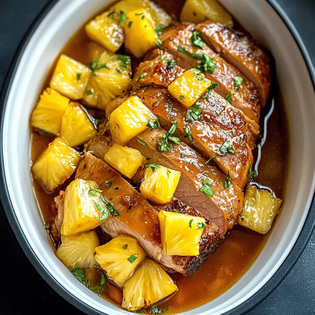 Juicy and tender, this Slow Cooker Pineapple Pork Loin is a delicious tropical twist on a classic dish. The sweet pineapple elevates the flavors, making it perfect for family dinners or casual gatherings. Save this recipe for an effortless meal that will impress everyone. Enjoy it with rice or fresh veggies for a complete feast!