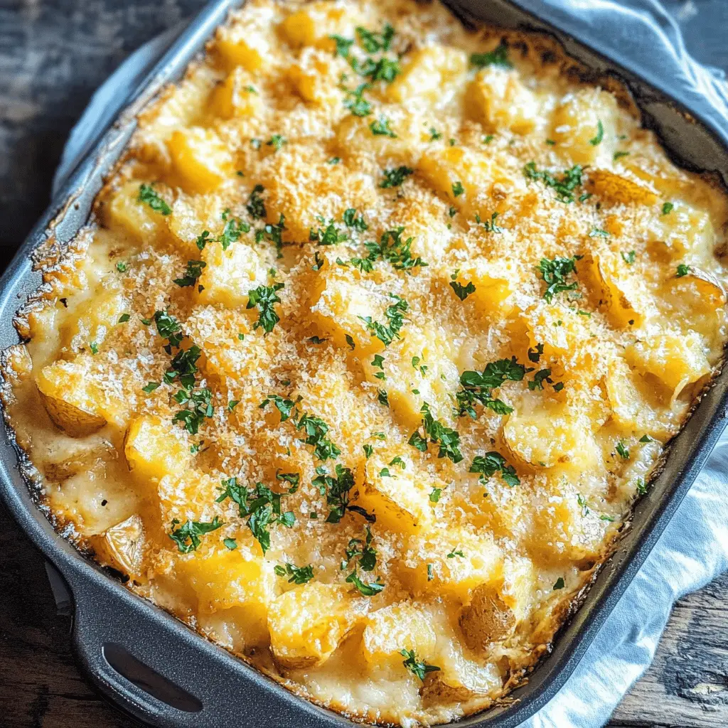 Get ready to elevate your side dish game with these Smoked Cheesy Potatoes! Perfectly tender potatoes are combined with rich, gooey cheese and a hint of smoky flavor that's just irresistible. Ideal for BBQs or family gatherings, this dish will have everyone asking for seconds. Save this recipe to impress your guests and enjoy the delightful flavors!