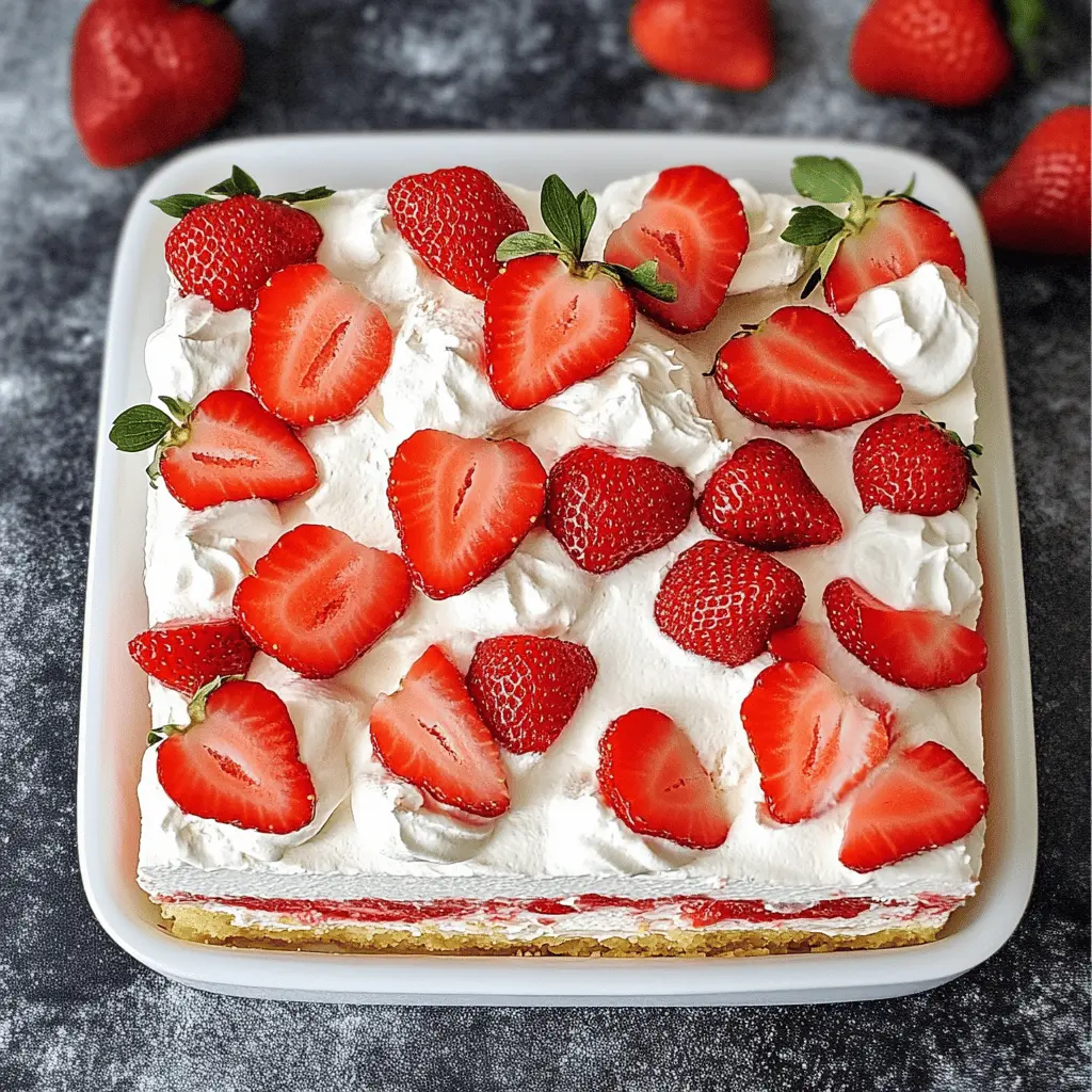 Beat the summer heat with this easy no-bake Strawberry Icebox Cake! Layers of fresh strawberries, fluffy whipped cream, and delicious graham crackers come together for a refreshing treat. Perfect for get-togethers, picnics, or just a sweet indulgence at home! Save this recipe to impress your friends and family with a delightful dessert that’s sure to cool you down!