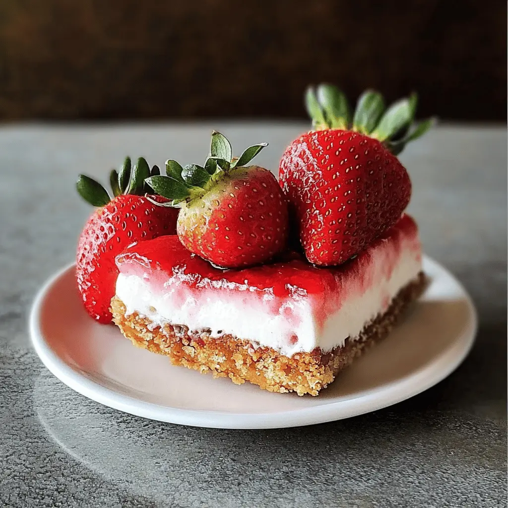 Fresh Strawberry Yum Yum Dessert Recipe