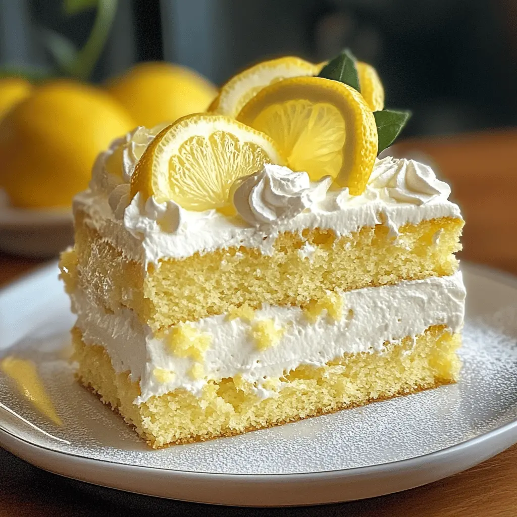 Easy Italian Lemon Cream Cake Recipe