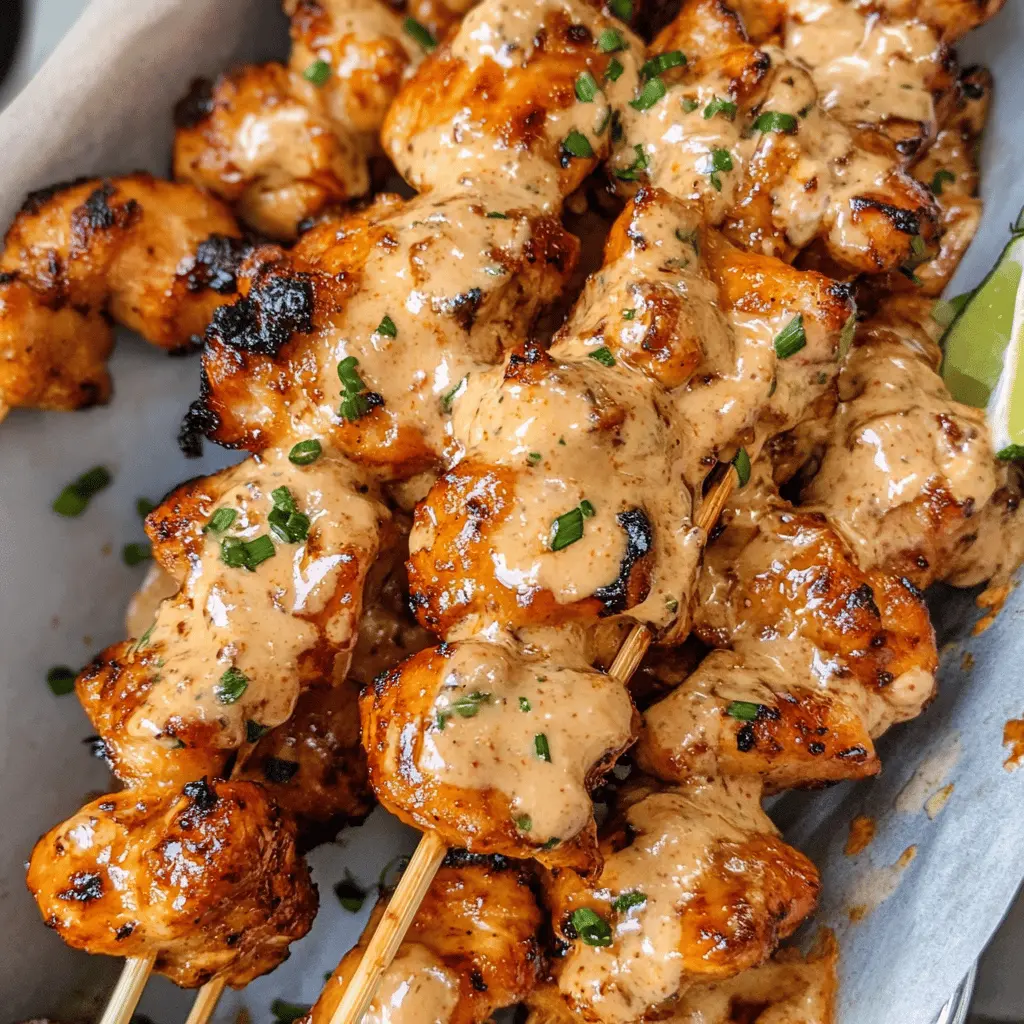 Easy Bang Bang Chicken Skewers Recipe