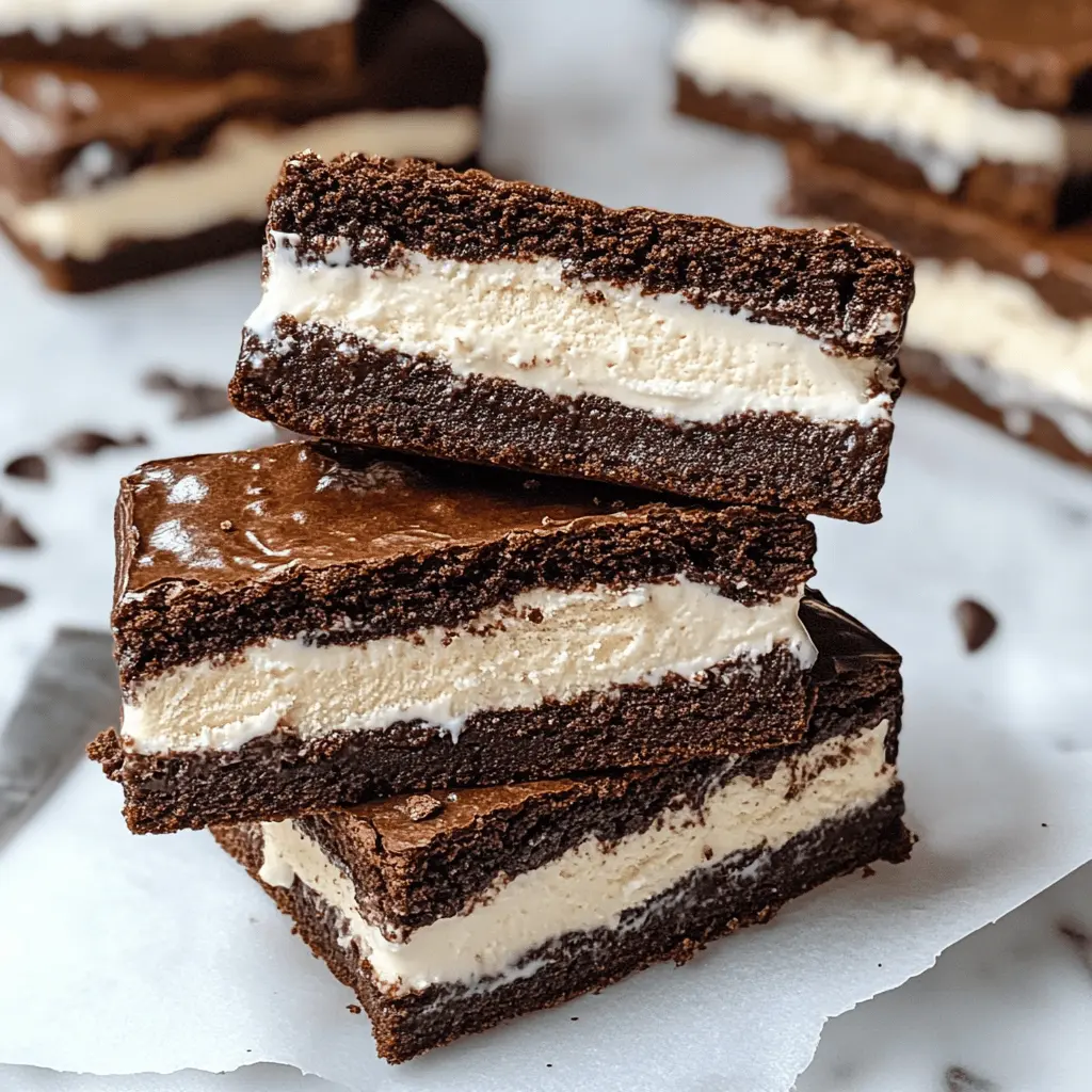 Easy Homemade Brownie Ice Cream Sandwiches
