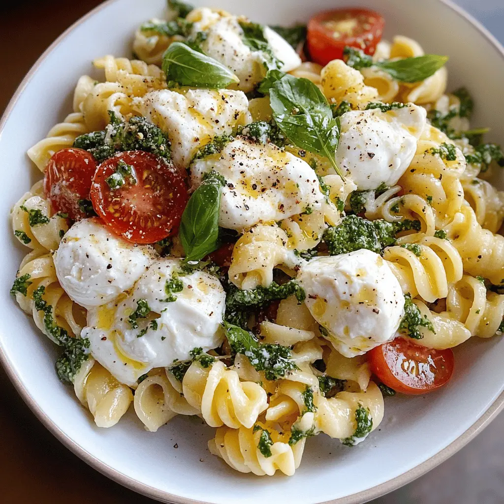 Easy Lemon Burrata Pasta Salad Recipe