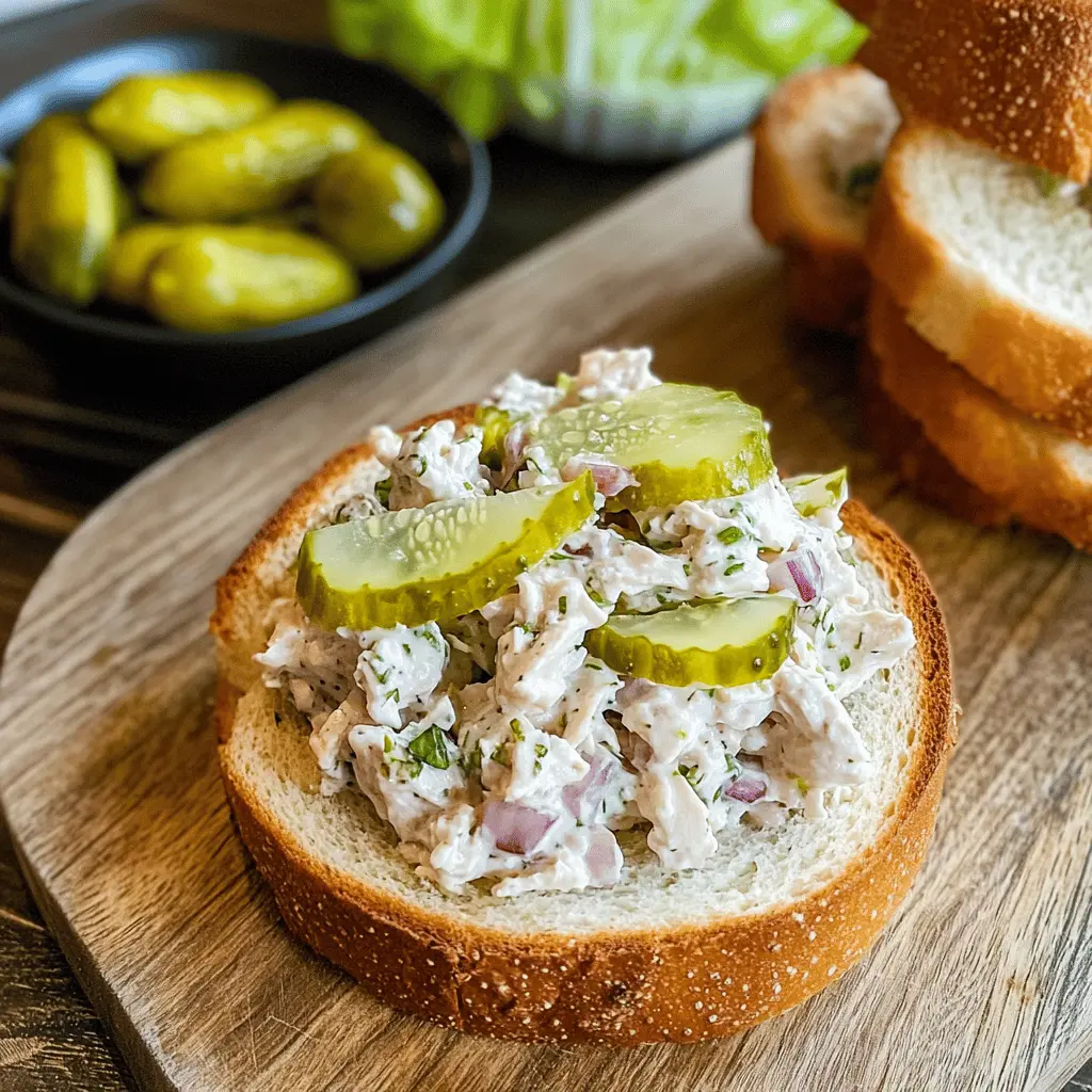 Easy Dill Pickle Chicken Salad Sandwich Recipe