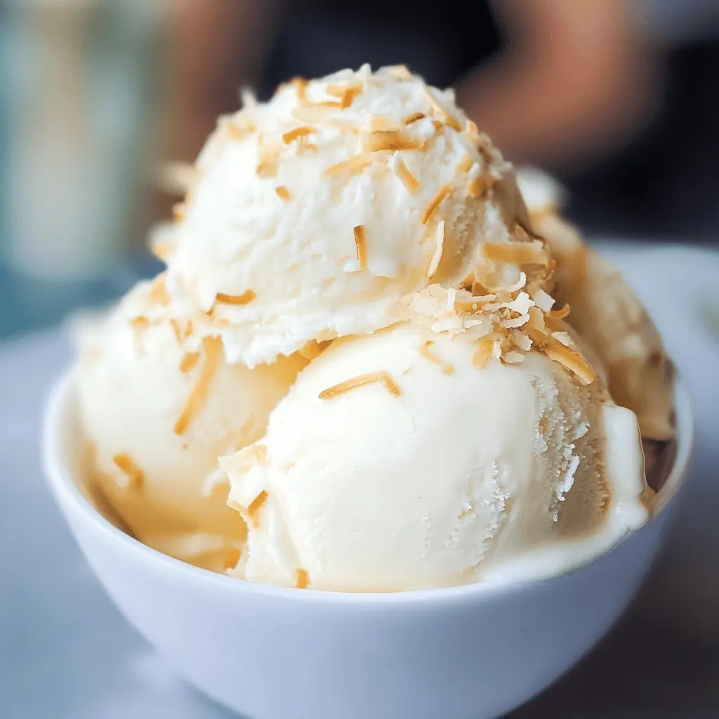 Easy Creamy Coconut Ice Cream Recipe