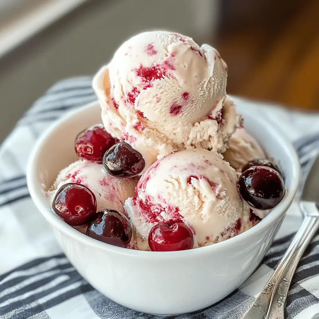 Easy Homemade Cherry Vanilla Ice Cream Recipe