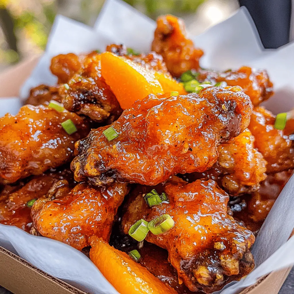 Easy Hot Honey Peach Chicken Wings Recipe