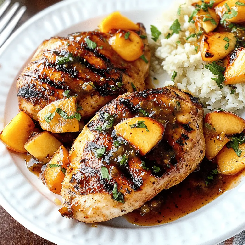 Easy Grilled Chicken with Sweet Peach Chipotle Sauce