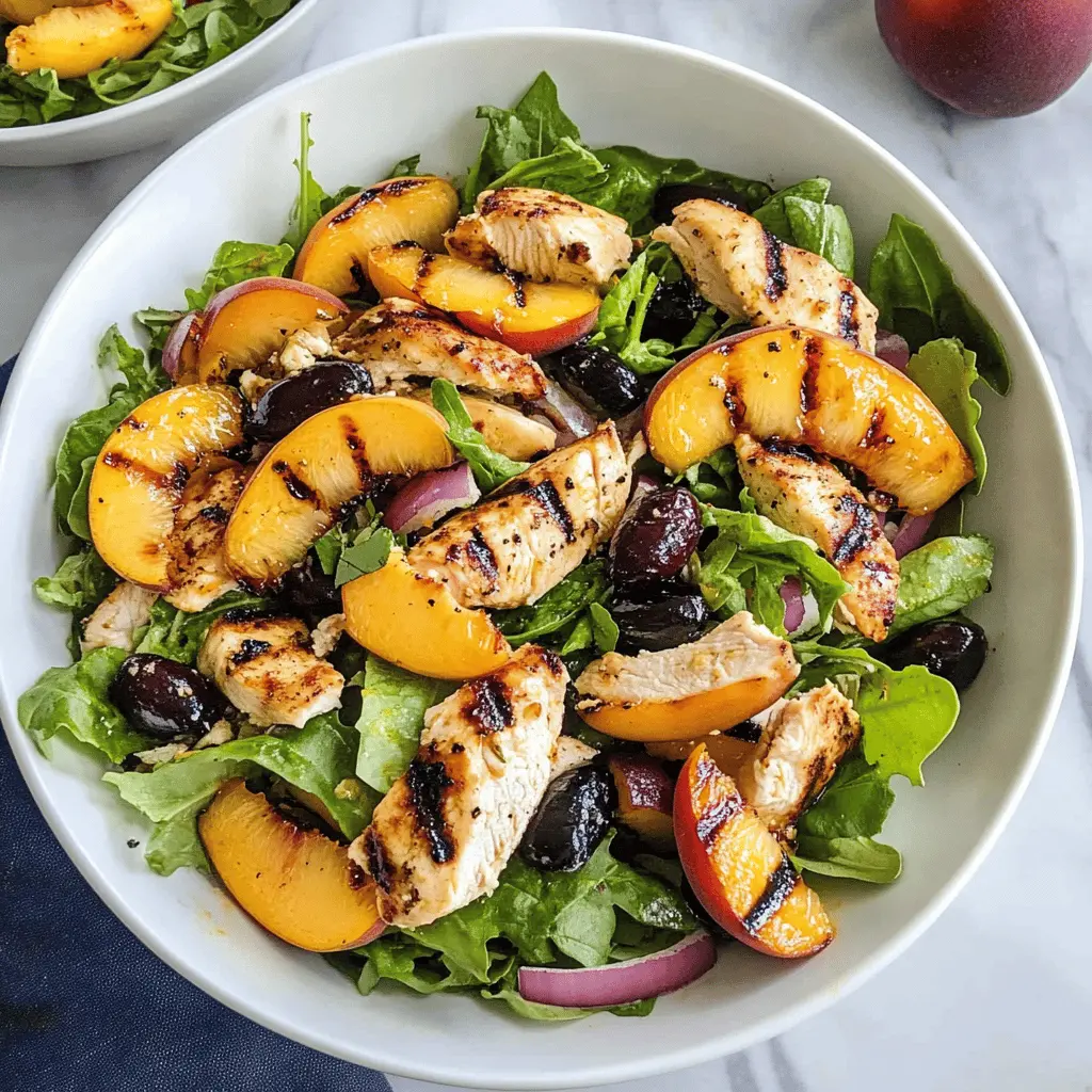 Easy Grilled Peach Chicken Salad Recipe