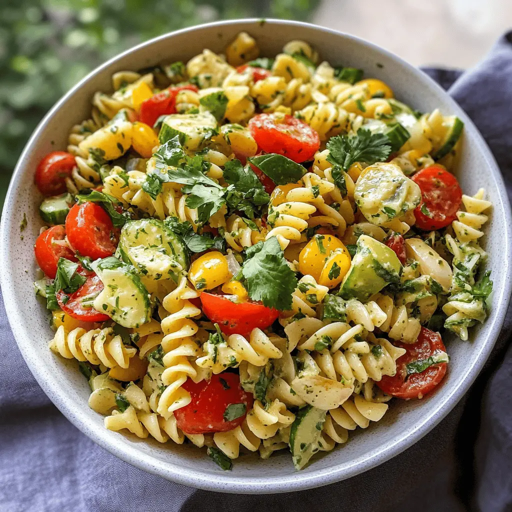 Easy Cilantro Lime Pasta Salad Recipe