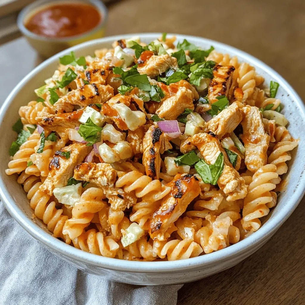 Easy Buffalo Chicken Pasta Salad Recipe