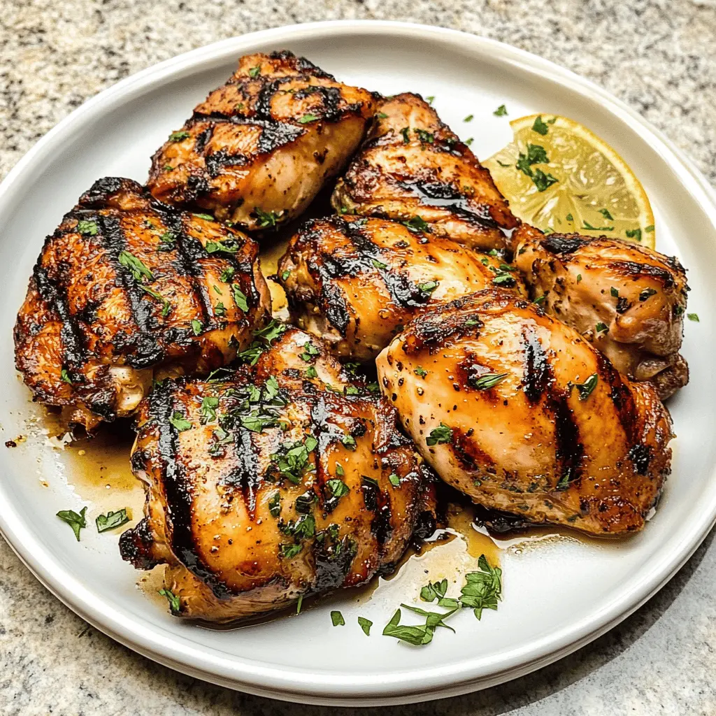 Easy Juicy Marinated Grilled Chicken Thighs