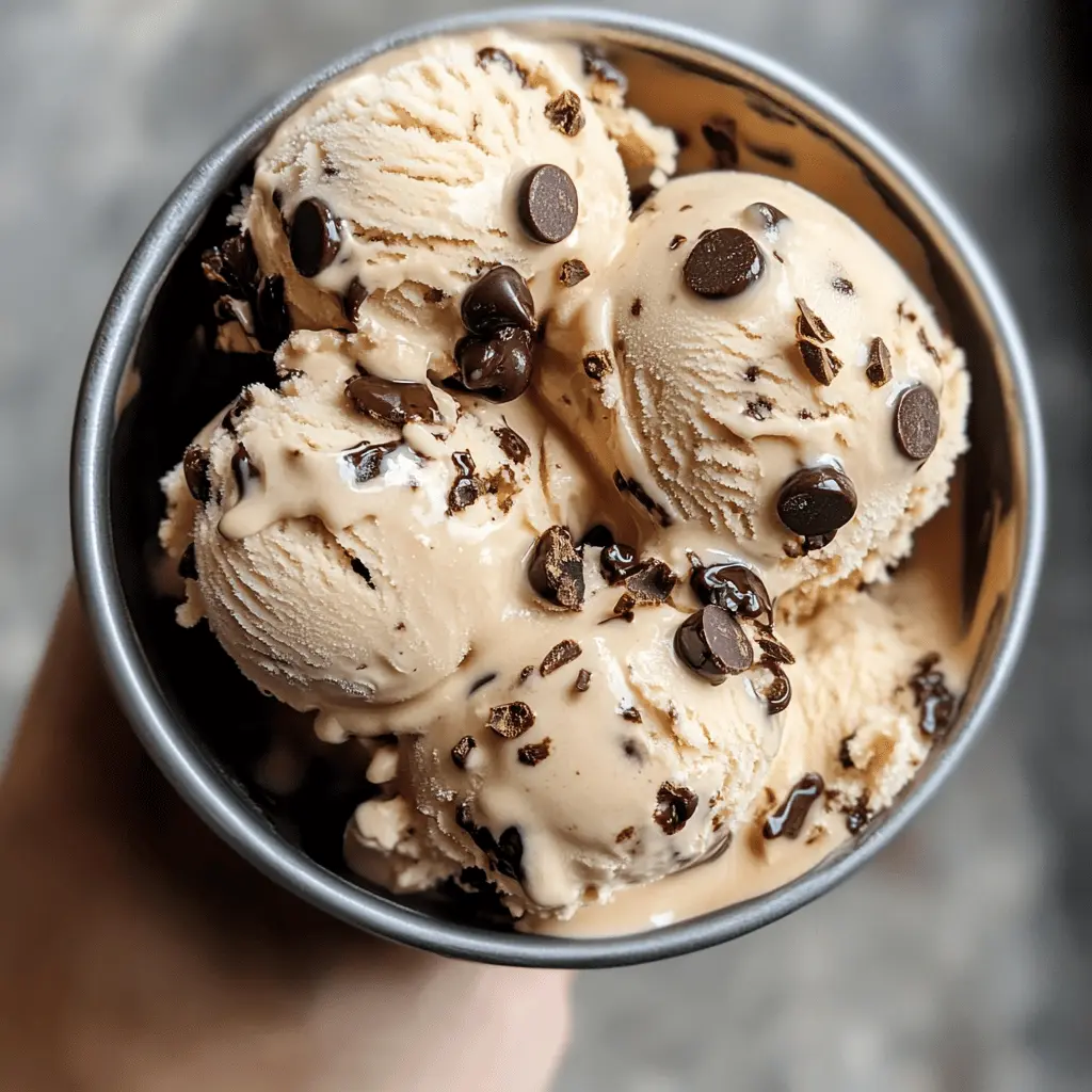 Easy Coffee Chocolate Chip Ice Cream Recipe