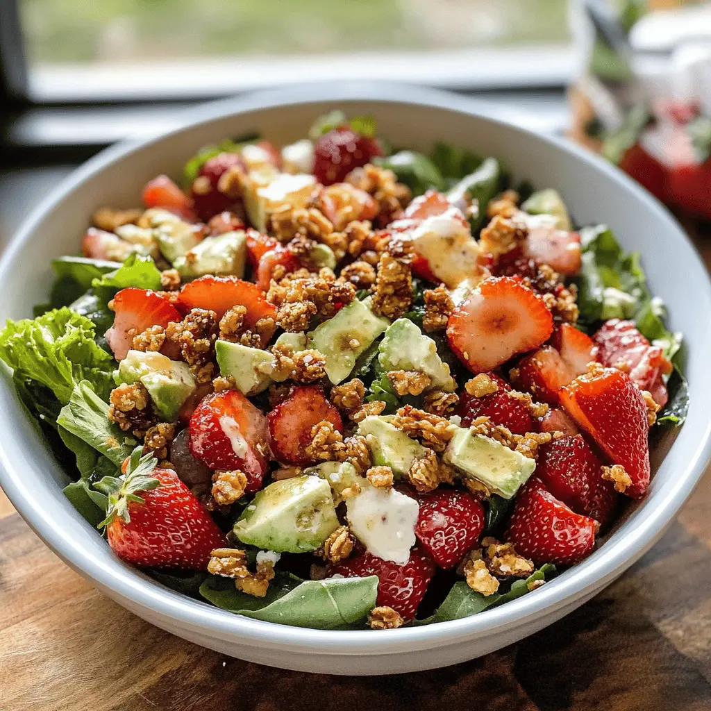 Easy Strawberry Crunch Salad with Champagne Vinaigrette