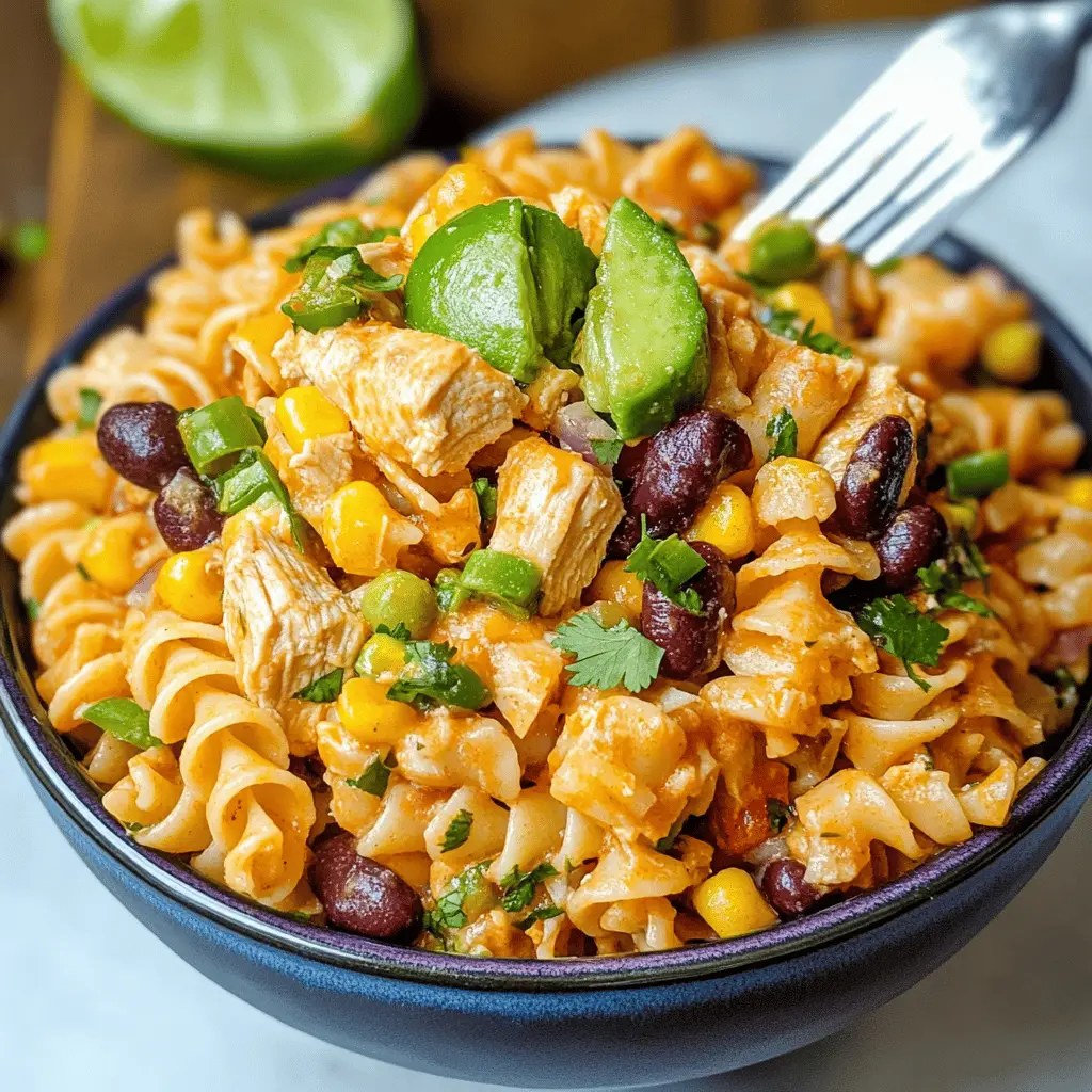 Easy Zesty Chicken Enchilada Pasta Salad Recipe
