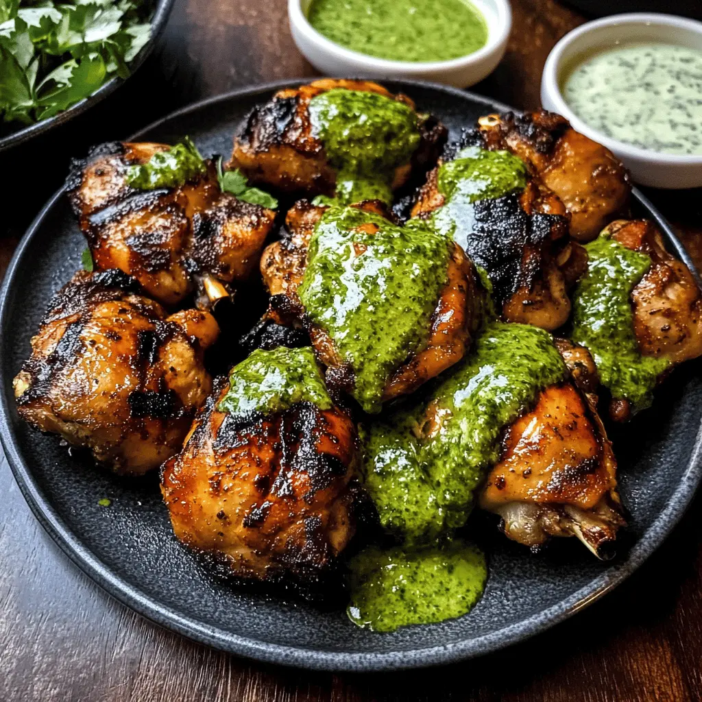 Easy Peruvian Grilled Chicken with Creamy Green Sauce