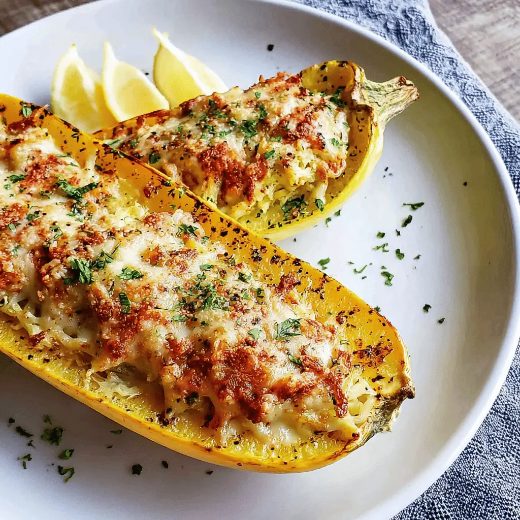 Easy Cheesy Stuffed Yellow Squash Recipe