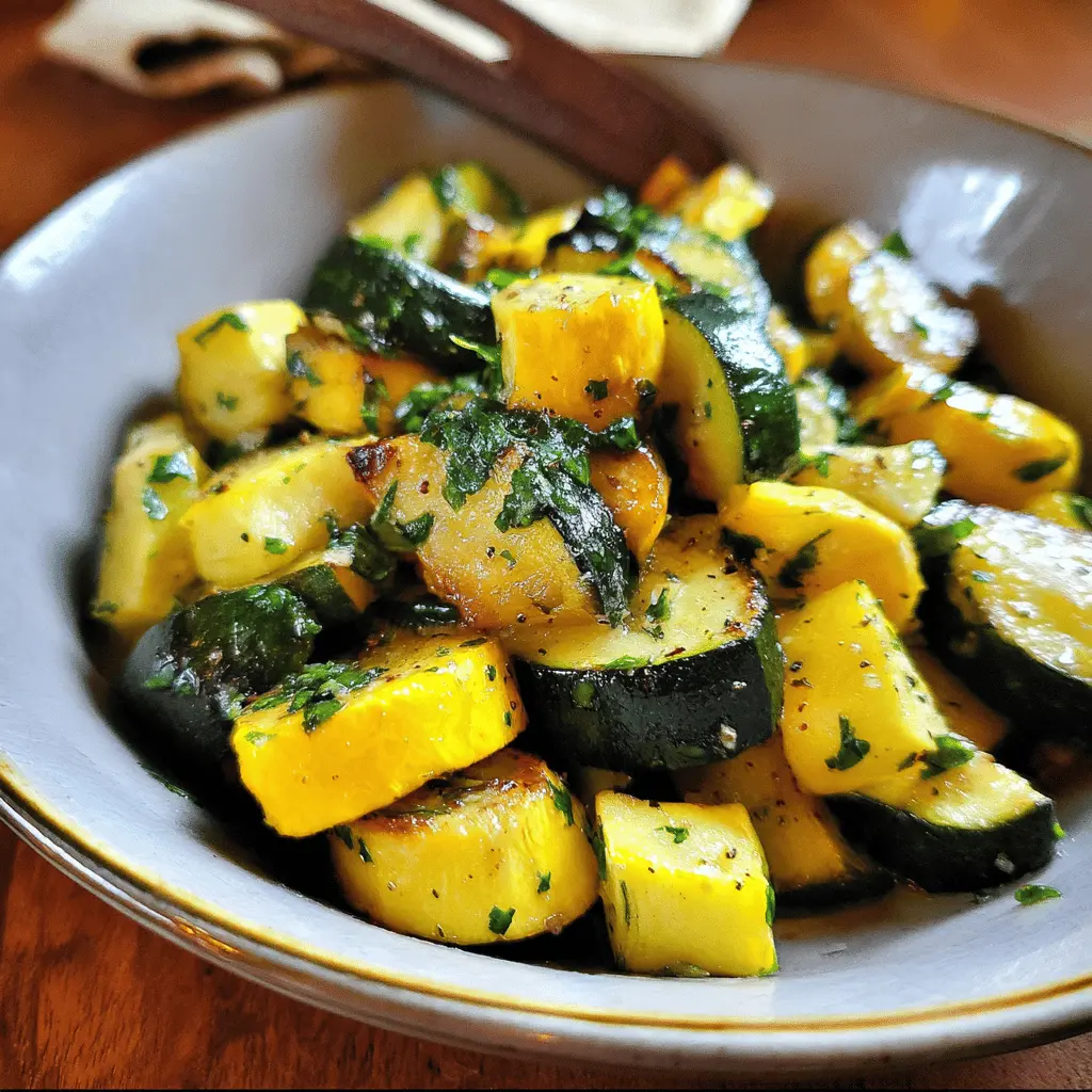 Easy Low Carb Garlic Butter Zucchini & Squash