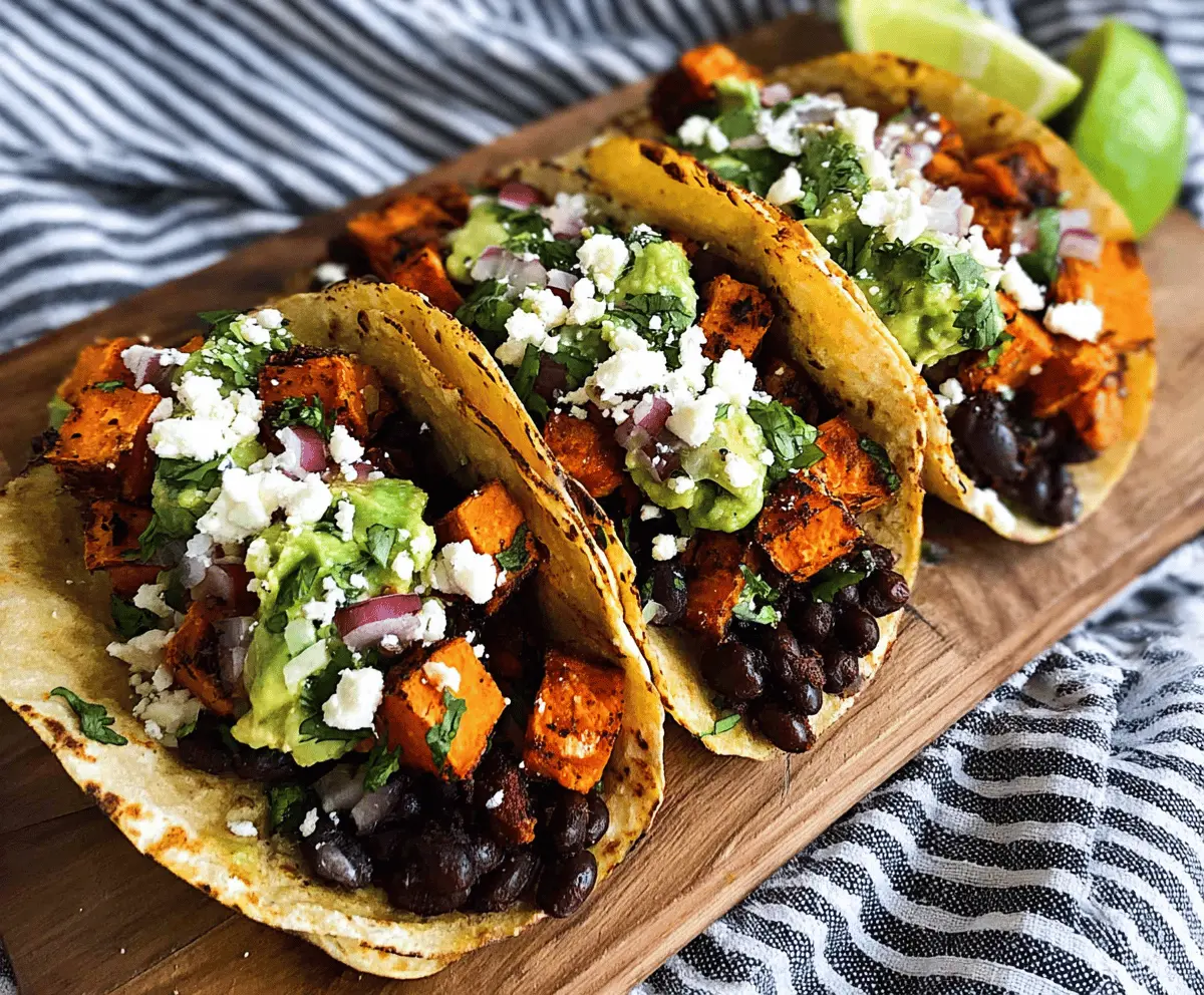 Easy Black Bean Sweet Potato Tacos Recipe