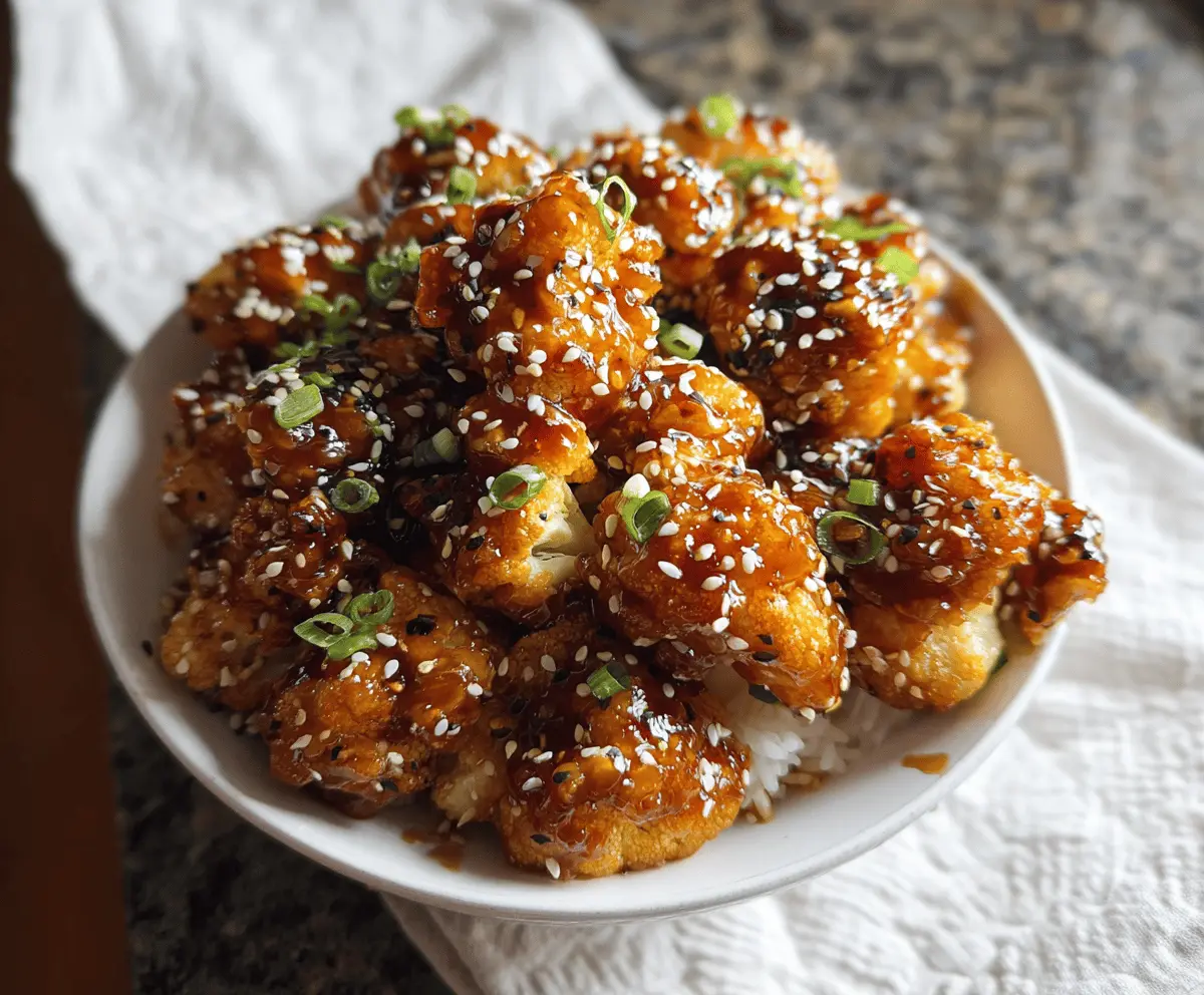 Easy Sticky Sesame Cauliflower Recipe