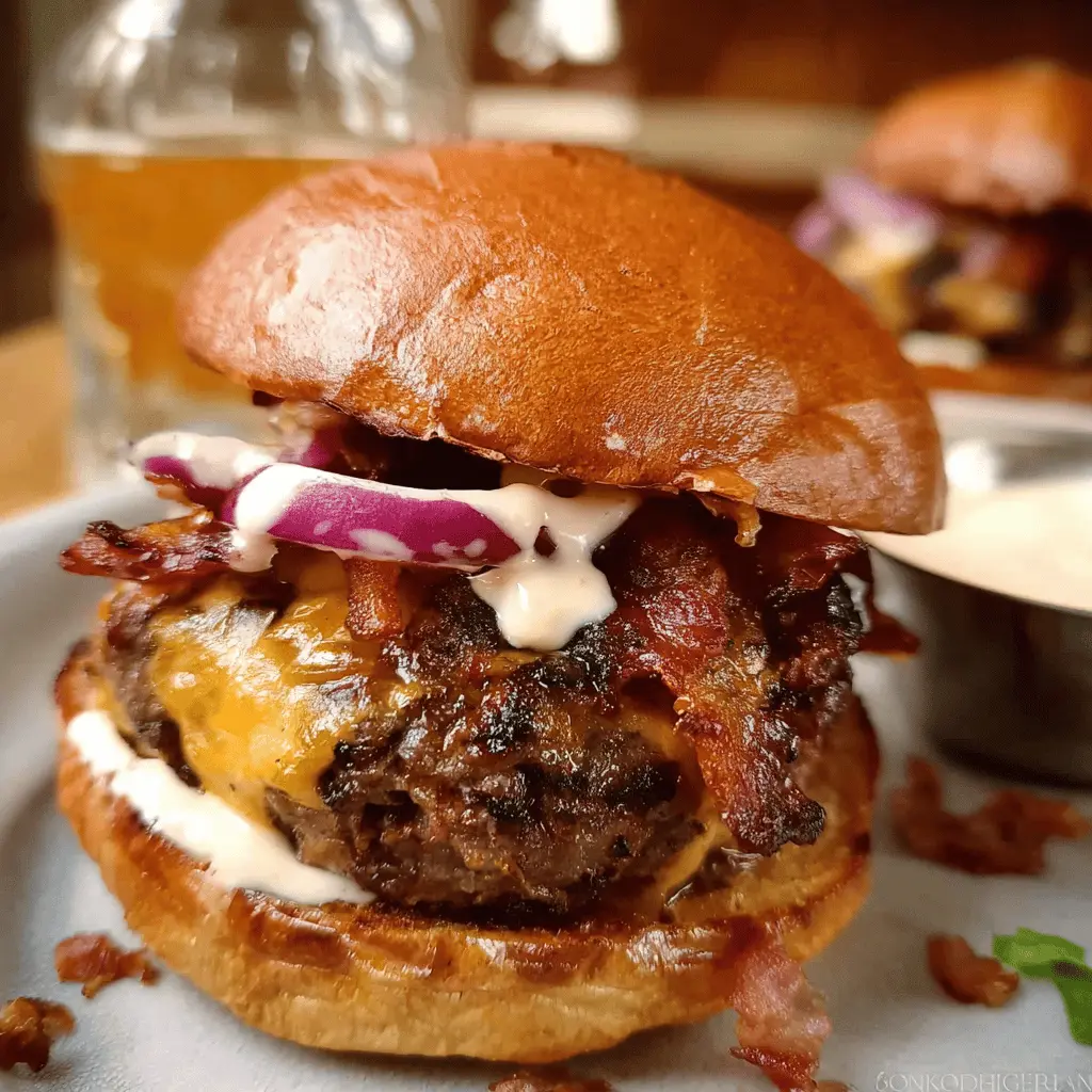 Easy Irish Pub Burger Recipe with Cheesy Flavor