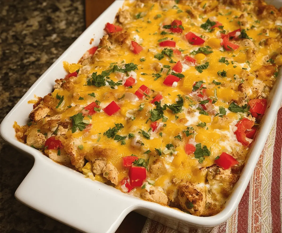 Easy Chicken Fajita Casserole Recipe