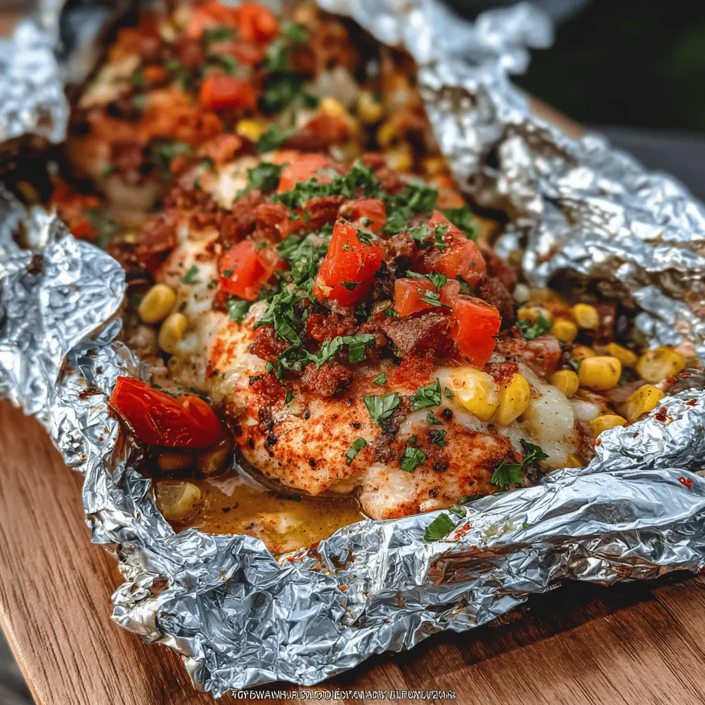 Easy Santa Fe Chicken Foil Packets Recipe