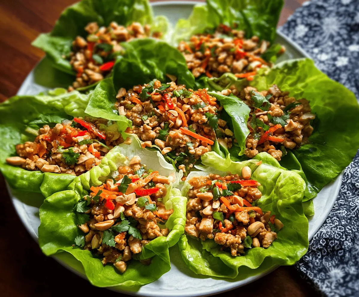 Easy Thai Chicken Lettuce Wraps for Quick Meals