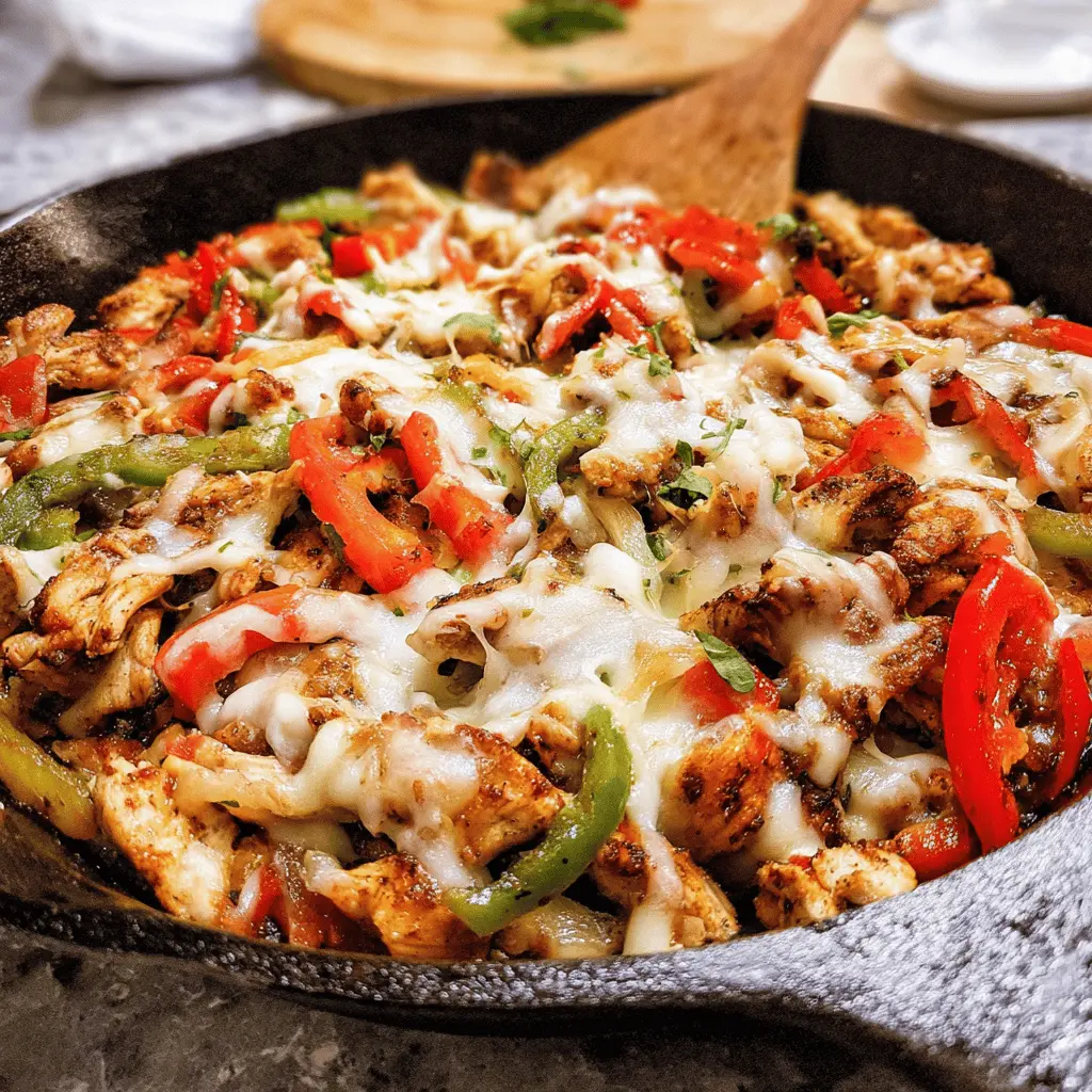 Easy Chicken Cheesesteak Skillet Recipe