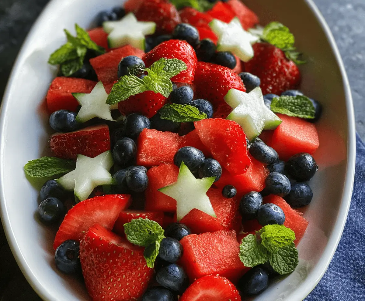 Refreshing Mojito Fruit Salad with Watermelon and Berries