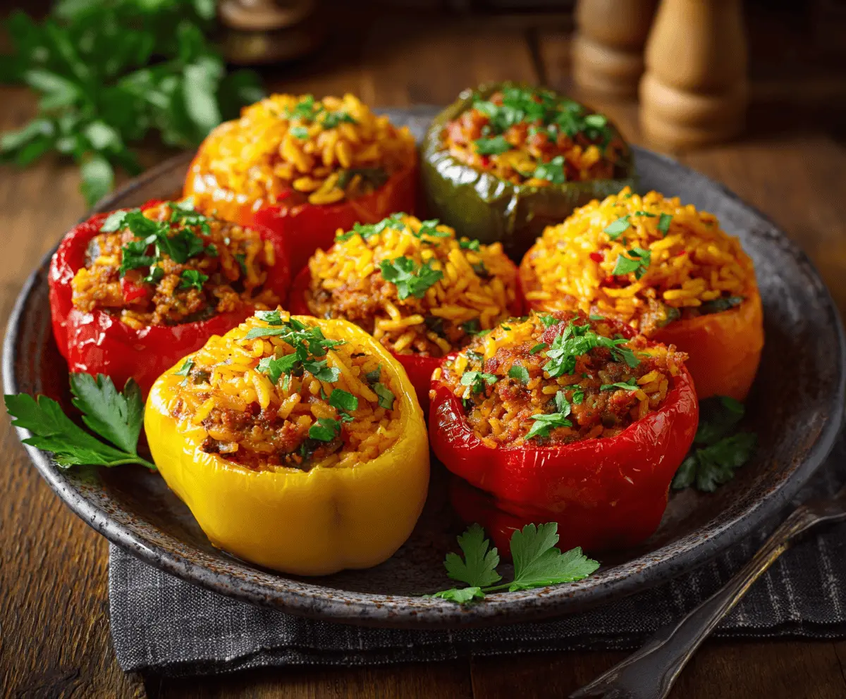 Stuffed Bell Peppers with Rice